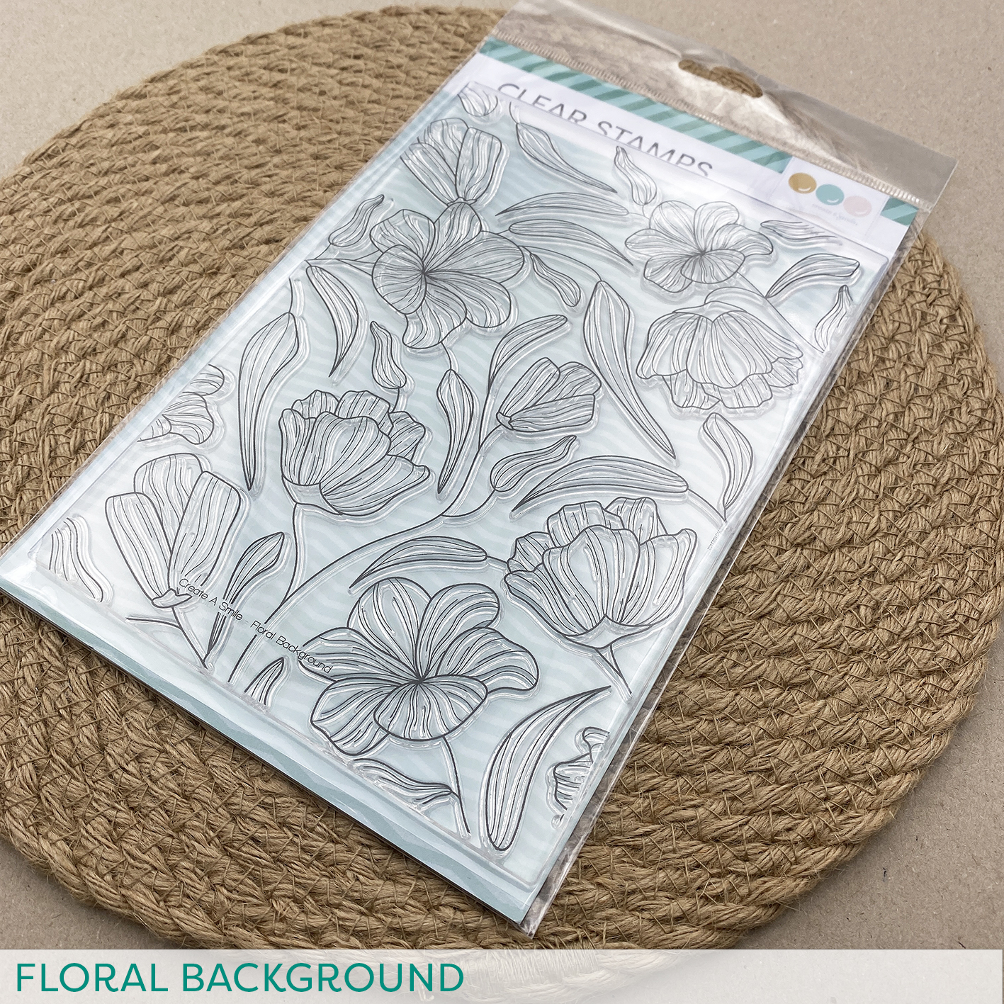 Clear A5 Floral Background