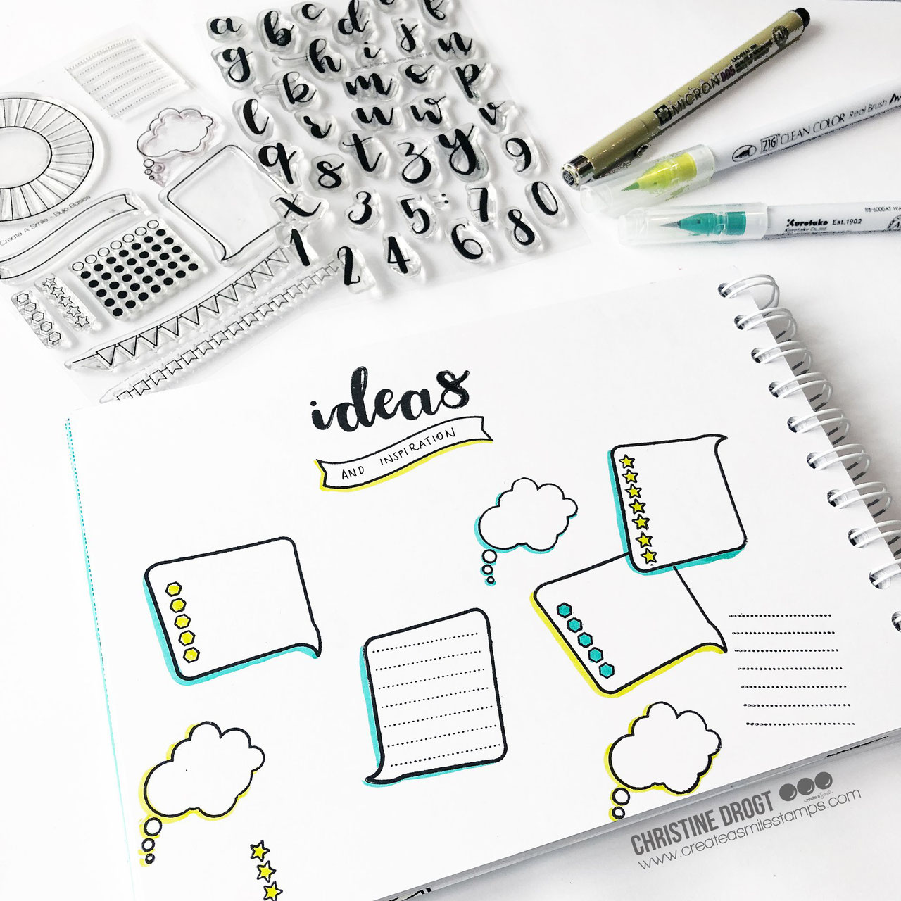 Clear A6 Lettering Alphas