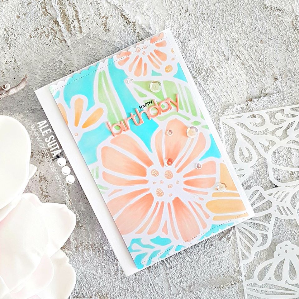 Stencil: Spring garden