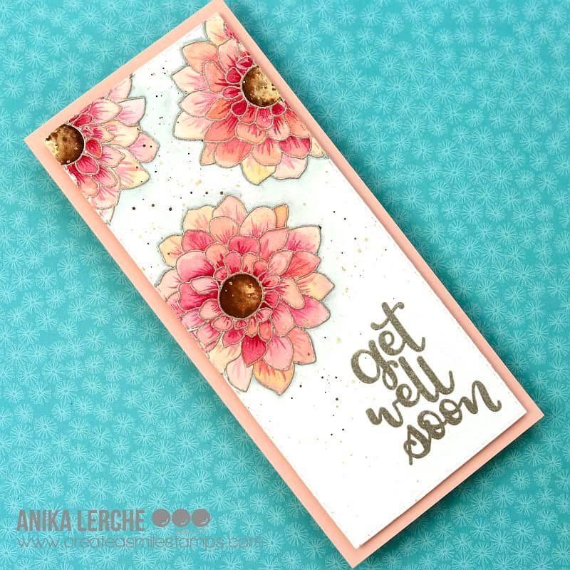 Clear A6 Blatt und Blüte